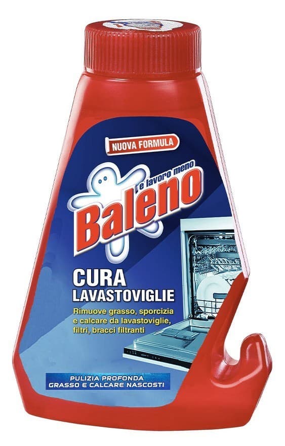 Baleno Dishwasher Cleaner 250 Ml. Wall-Mountable Red Made In Italy
