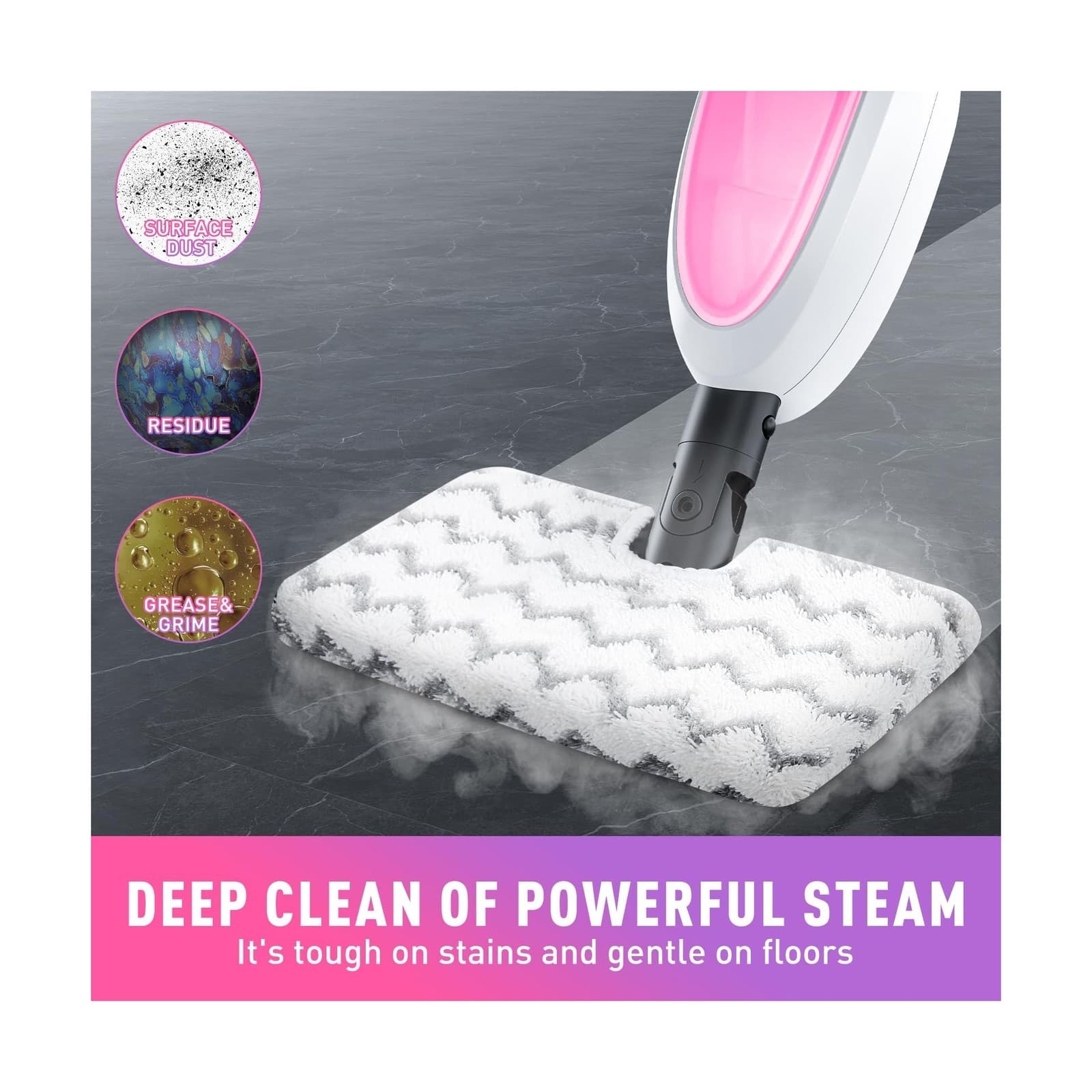 Steam Mop, Detachable Handheld Steam Cleaner with 10-in-1 Multipurpose Access... 2