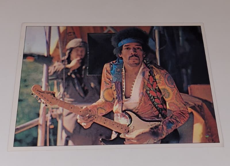 1975 JIMI HENDRIX Pop Stars MINI POSTER CARD Figurine Panini ITALY in Top Loader 2