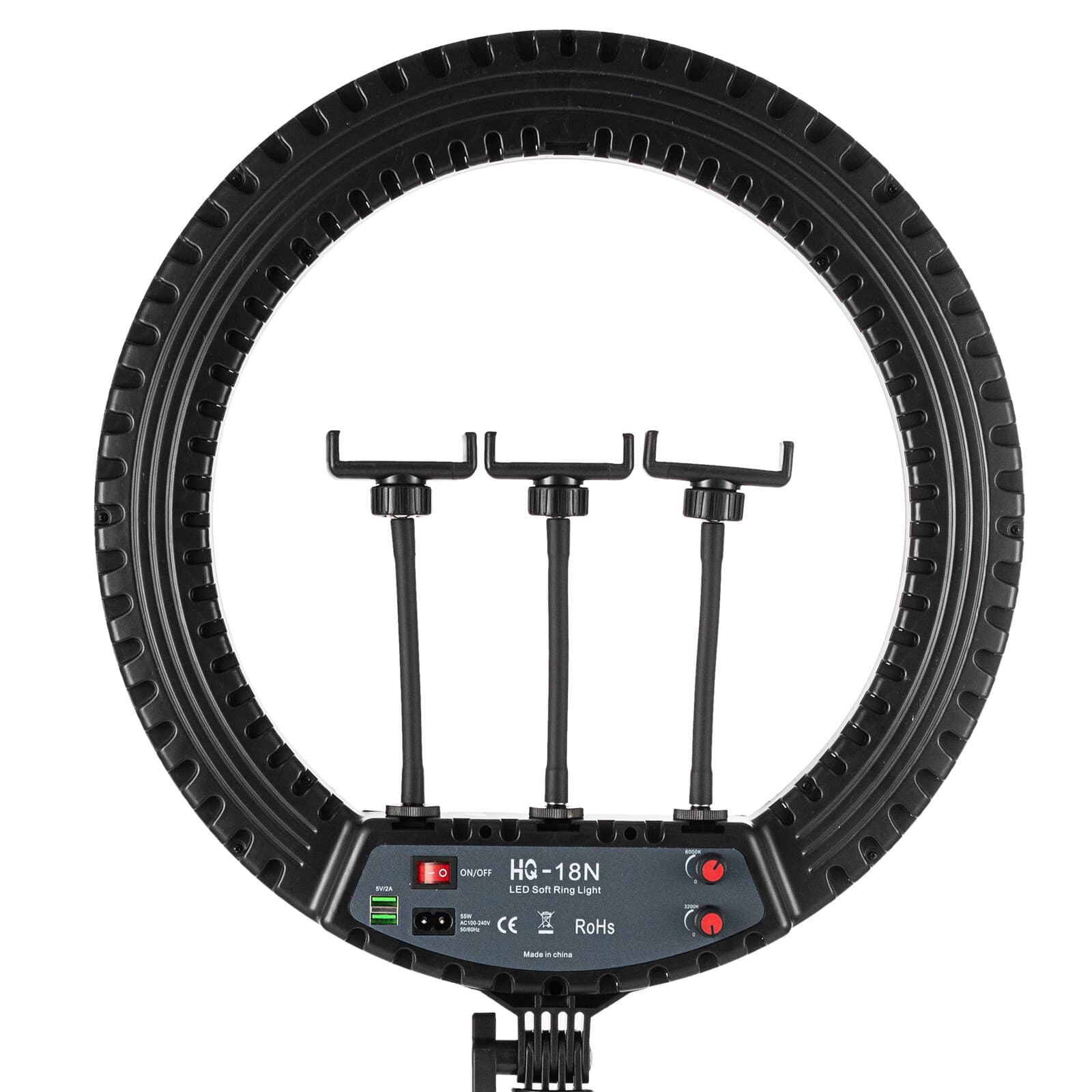 18" LED Ring Light Kit with Stand Dimmable 6500K For Makeup Phone Camera Youtube 5