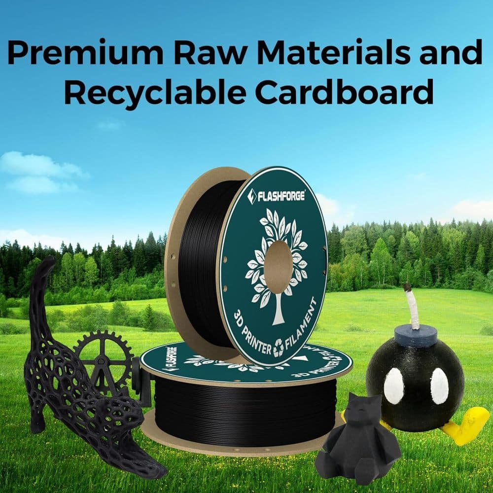 FLASHFORGE PLA Filament Standard 1.75mm 3D Printer Consumables 1kg/2.2lb Spool 3