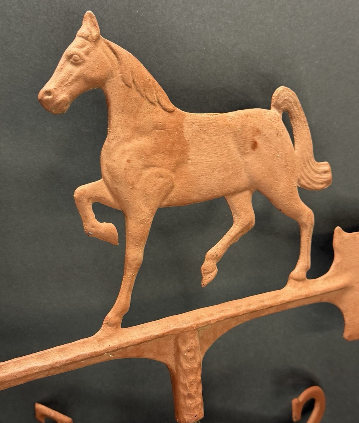 Vintage Horse & Compass Weathervane 17" Tall 2