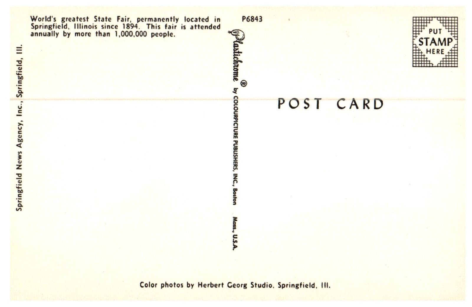 SPRINGFIELD IL 1950s “Greetings from Illinois State Fair" Harness Racing &Track 2