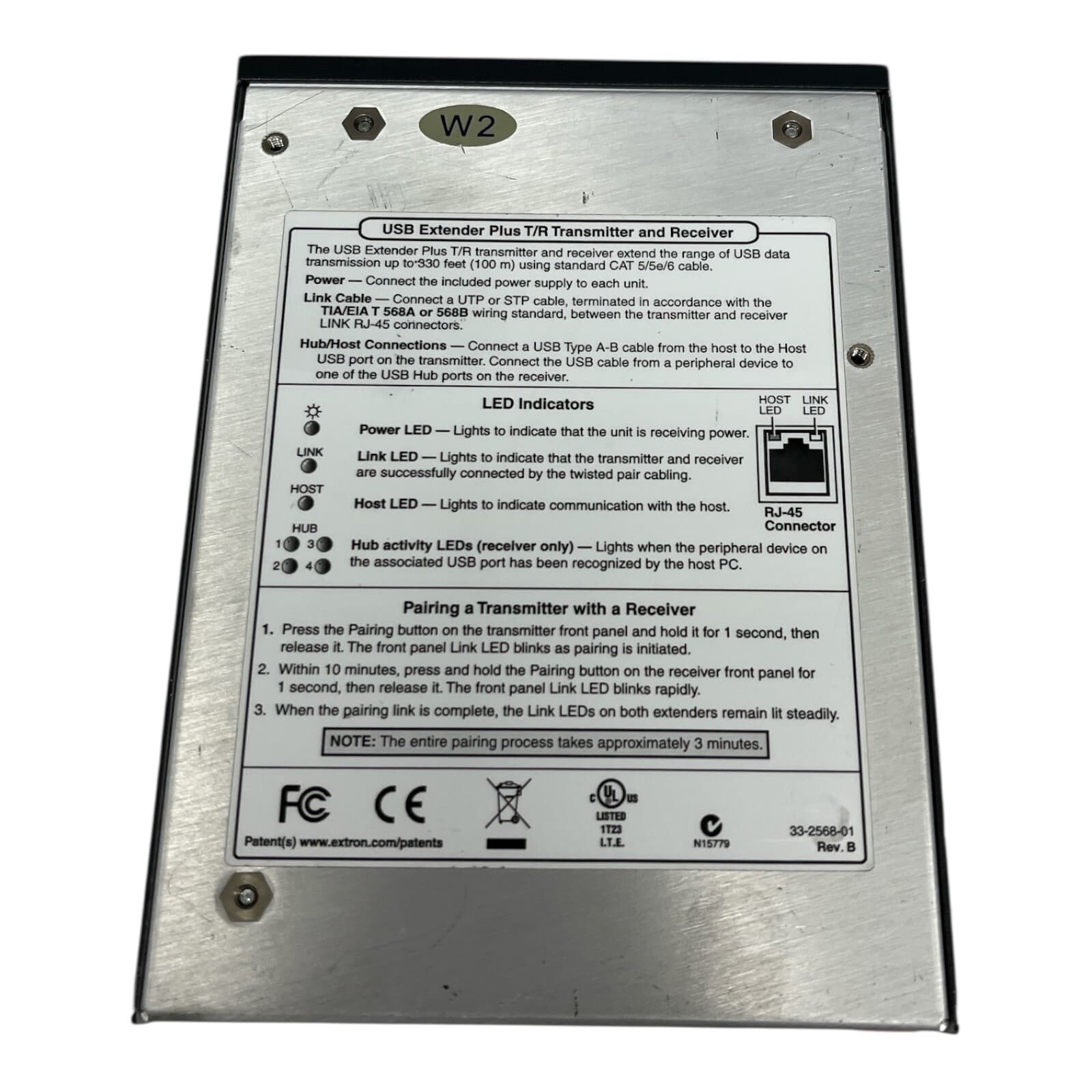 Extron USB Extender Plus T Transmitter NO AC ADAPTER 4