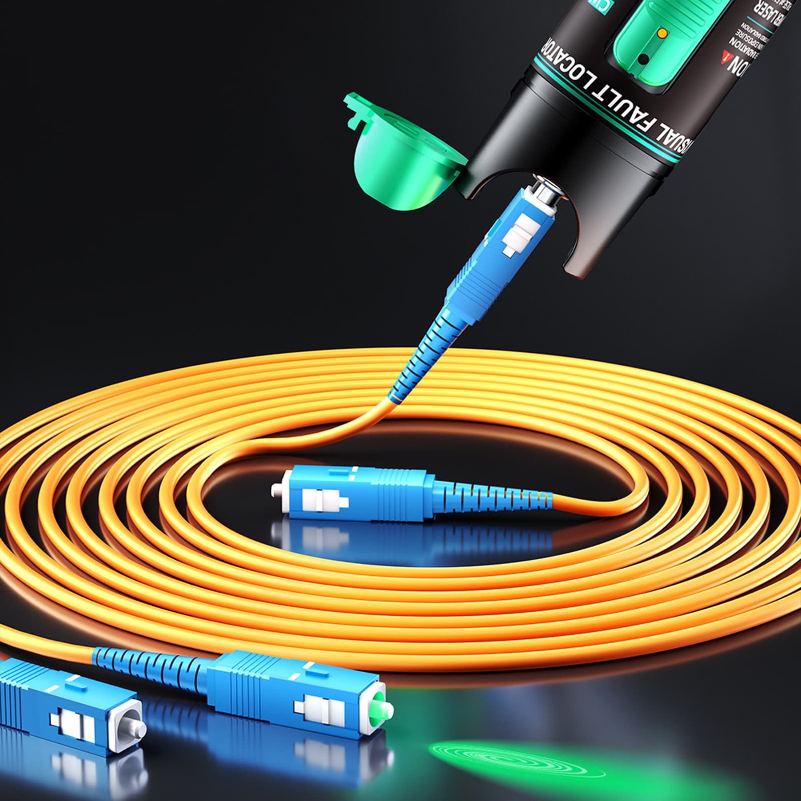 Visual Fault Locator Pen 30KM VFL Non Touch Portable Fiber Optic Cable Tester 4