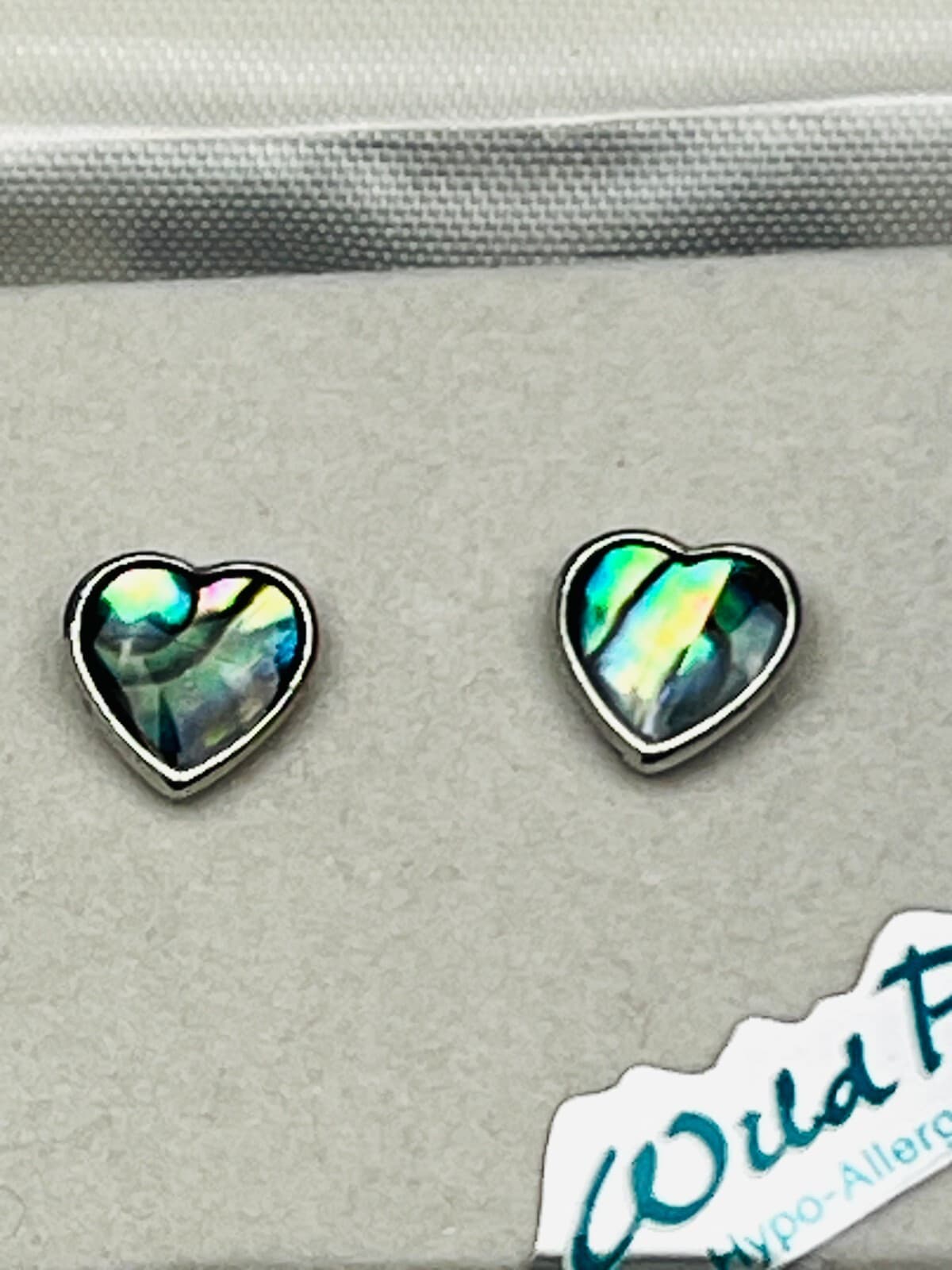 Wild Pearle Pierced Earrings heart shaped with hypo allergenic posts By Storrs 6