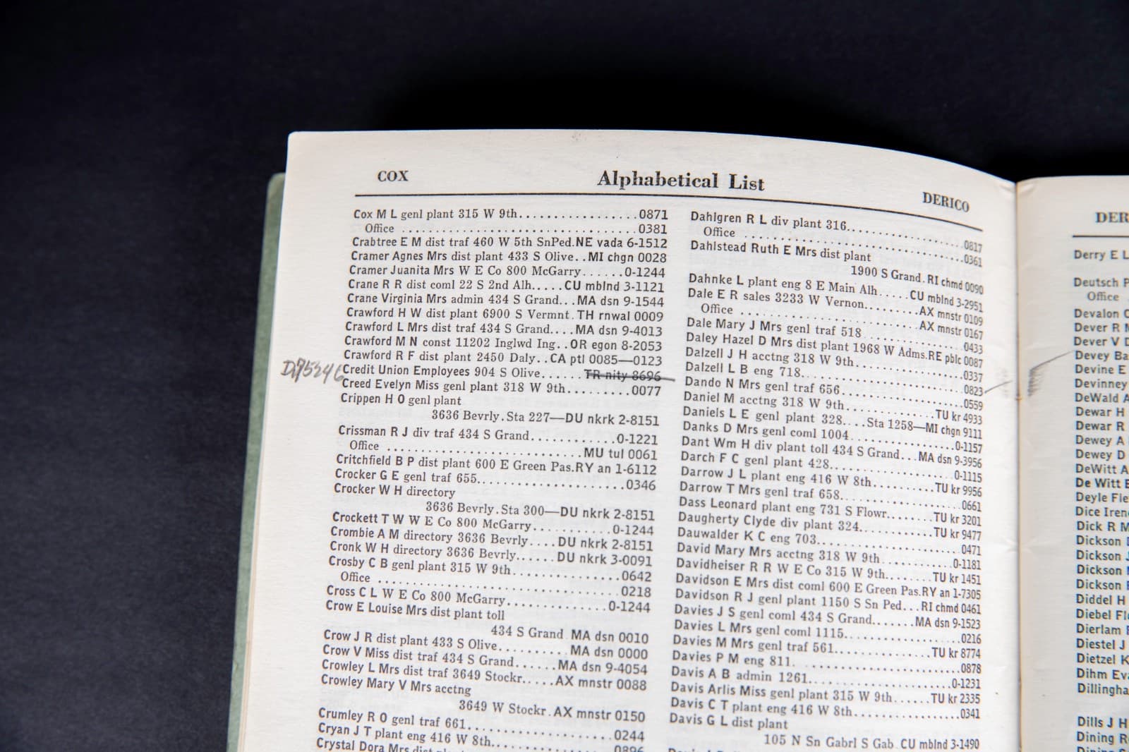 1949 Official Directory Southern Area California Pacific Telephone Company 4