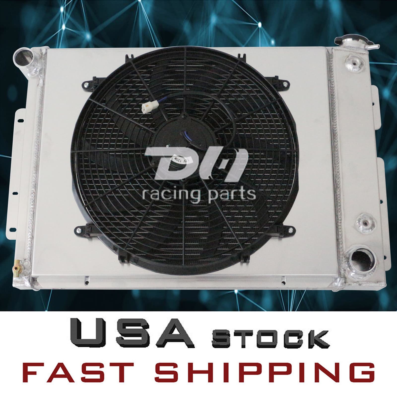 Aluminum Radiator Shroud Fan For 1967-1969 Chevy Pontiac /Firebird Camaro CC337  5