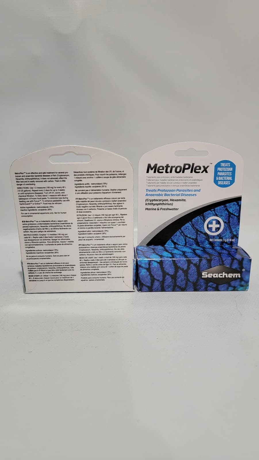 Seachem MetroPlex 5g Marine Freshwater Parasite Bacteria Treatment 2 Pack 2