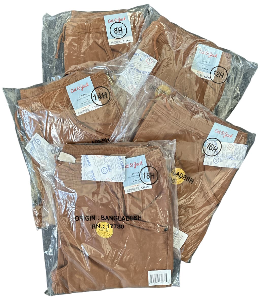 Cat & Jack Boy's Super Stretch Pull-On Jogger Pants Size Husky 8 12 14 16 18 3