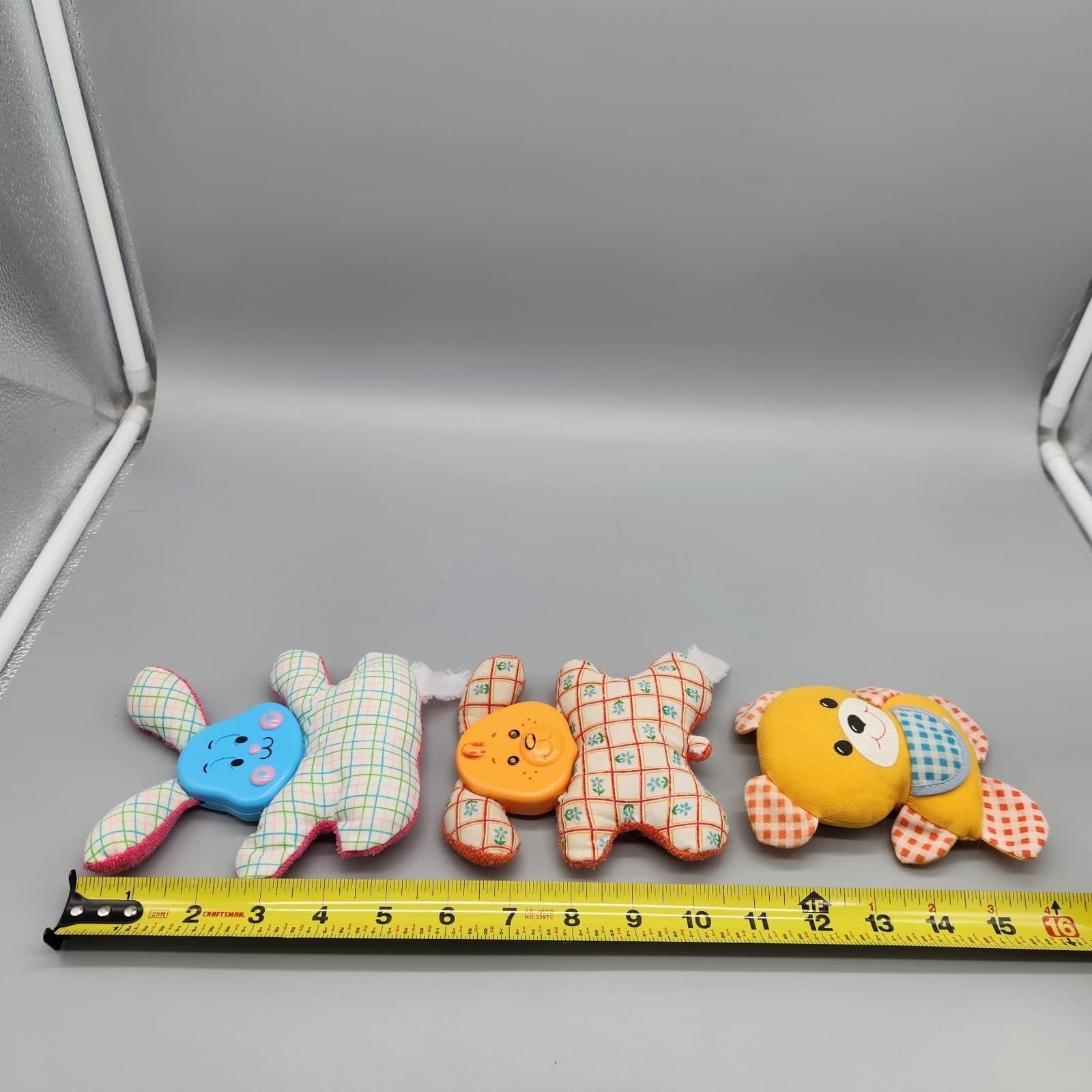 Vintage 80s baby Infant Rattle Toys Plush Lot 6 Playskool Fisher-Price 1st Years 2