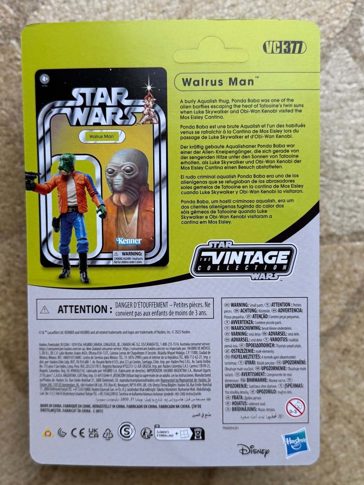 Walrus Man Cantina Adventure Set Alien VC377 VINTAGE Collection Star Wars .MONMC 2