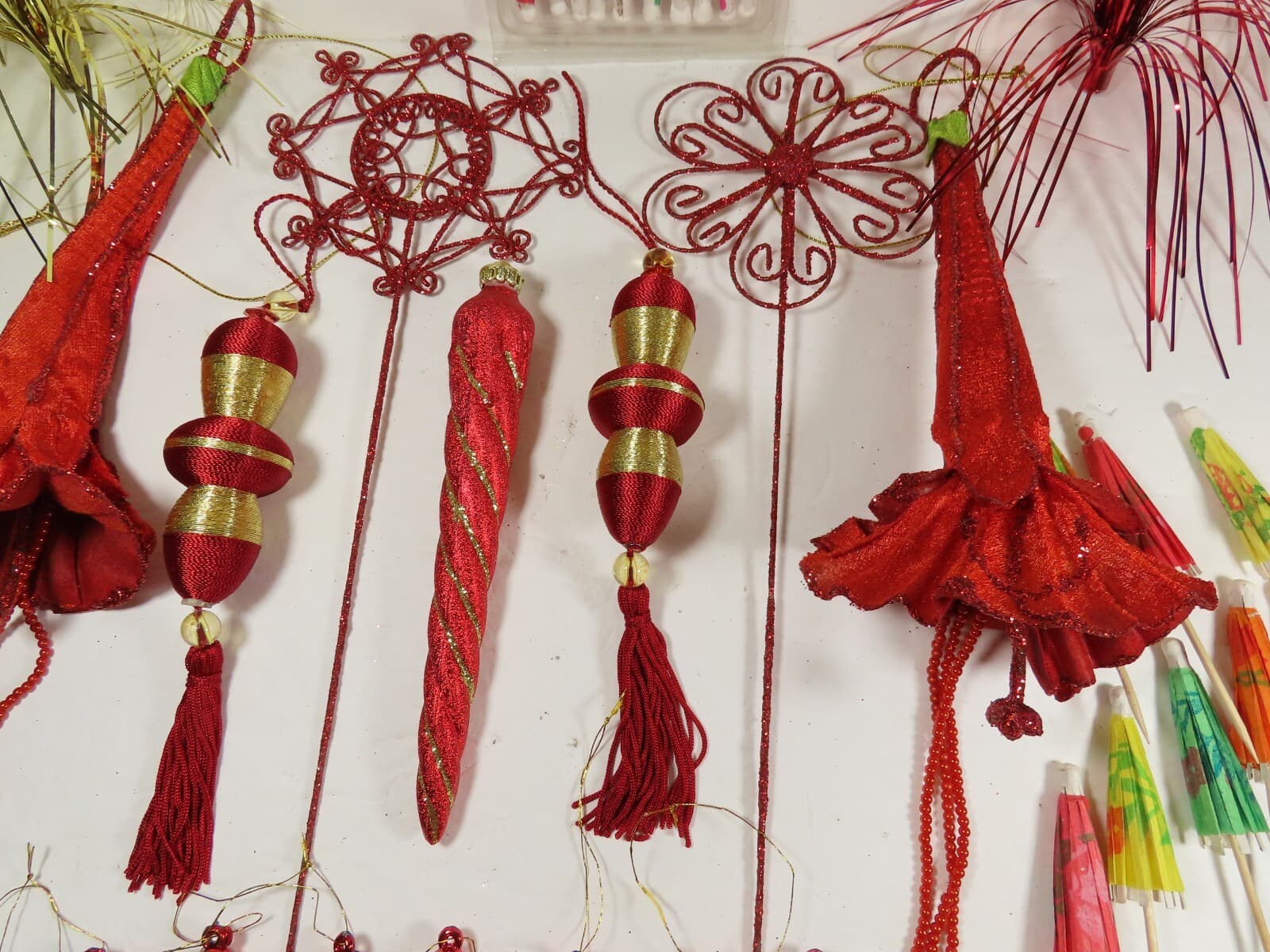 Chinese New Year Ornaments Christmas Lunar 16 Lot Mixed Vintage C5940 6