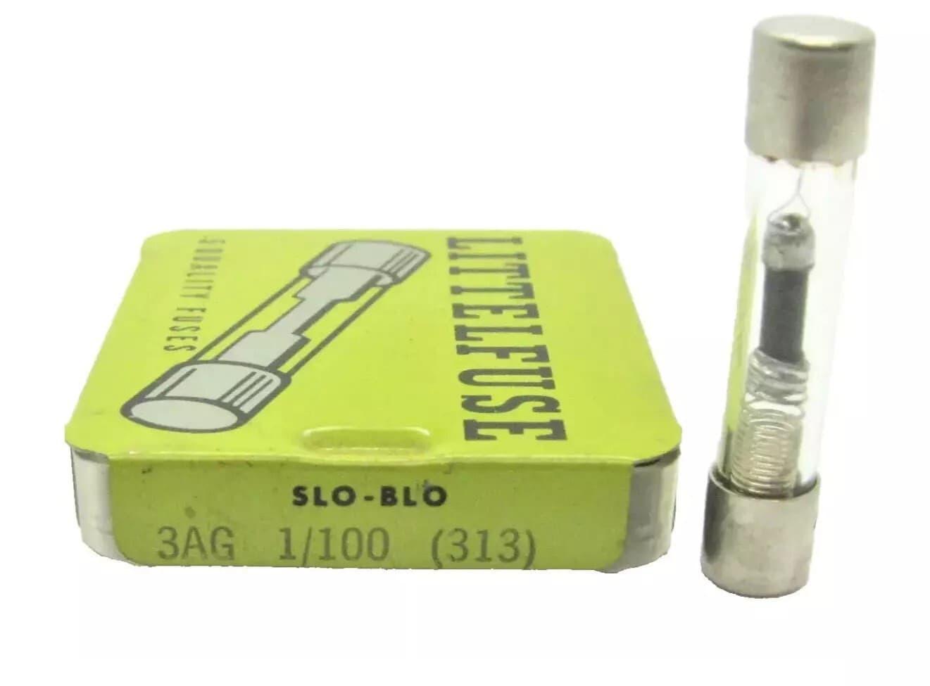 (5x) 1/100A to 8A 250V  Slo-Blo Fuse Littelfuse 313 Series 3AG (6.3x32mm) *NOS*