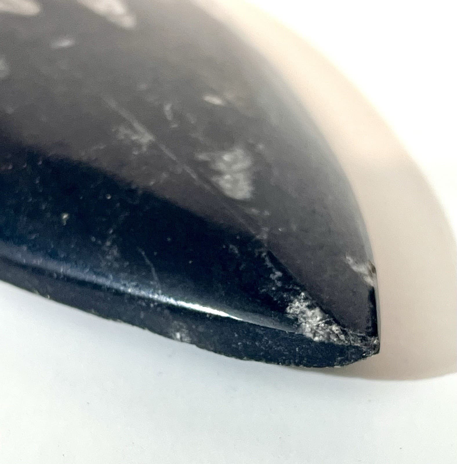 Orthoceras Fossil Specimen Polished Stone Spear Shape Black White Metaphysical 5