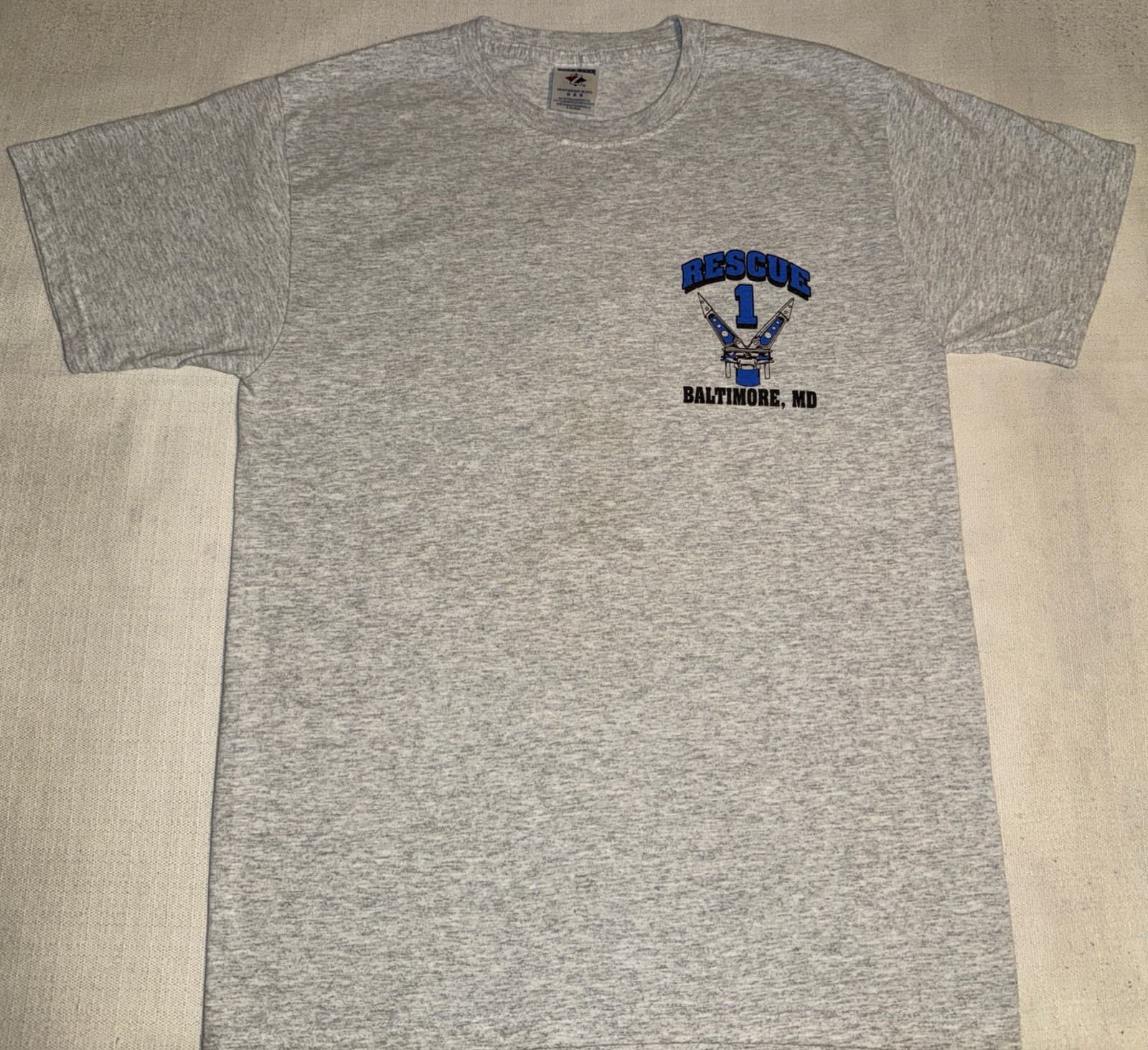 Baltimore Fire Department Maryland MD T-shirt Sz M Bravest Rescue 1 4