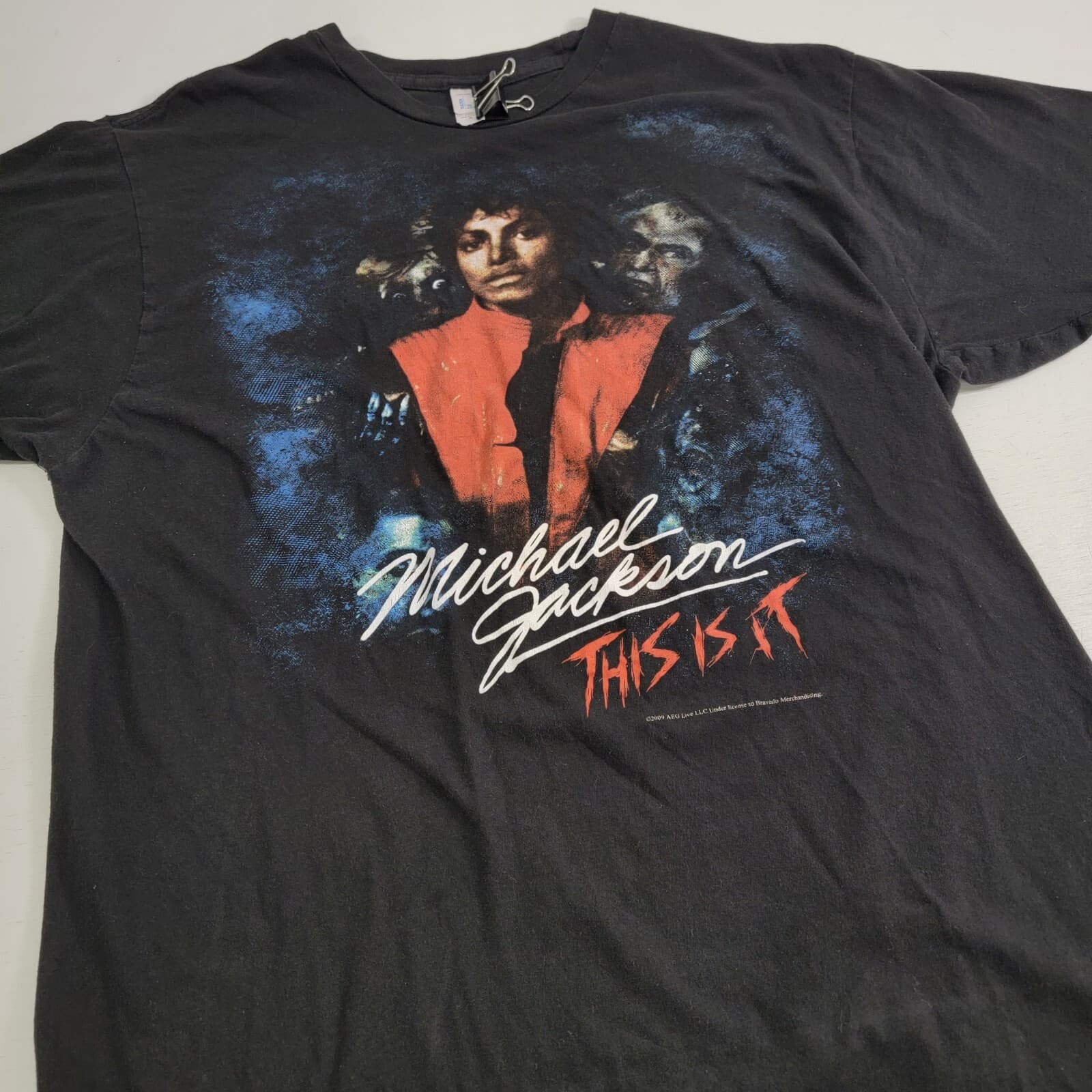 Michael Jackson "This Is It" 2009 Tour Concert Men's Shirt Black Size XL Tultex 2