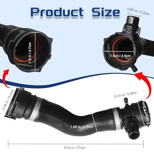 Engine Upper Radiator Coolant Water Hose Pipe, From Engine To Radiator Heater  3