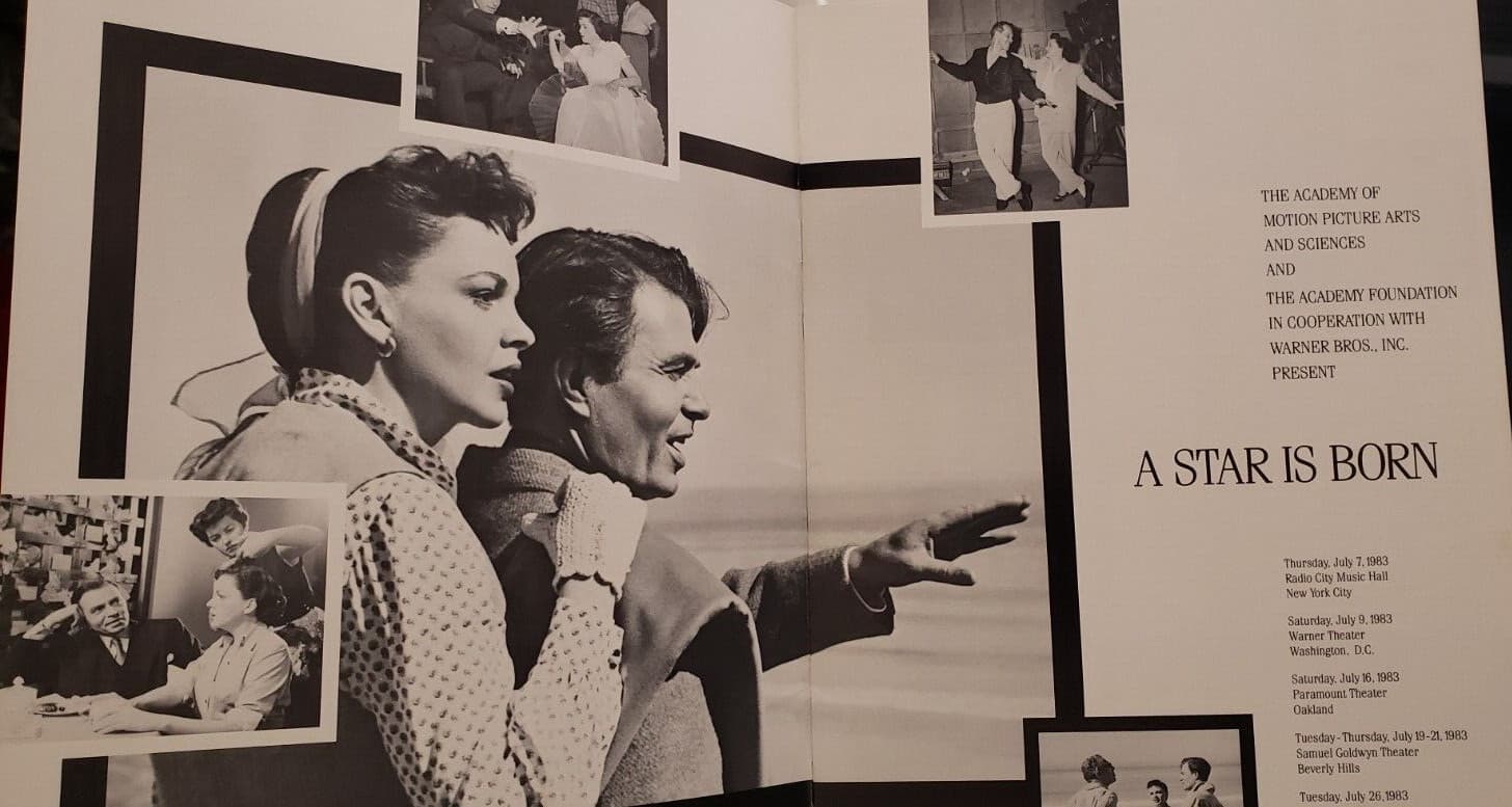 JUDY GARLAND A Star Is Born Souvenir Program restored 1983 VG Academy Foundation 3