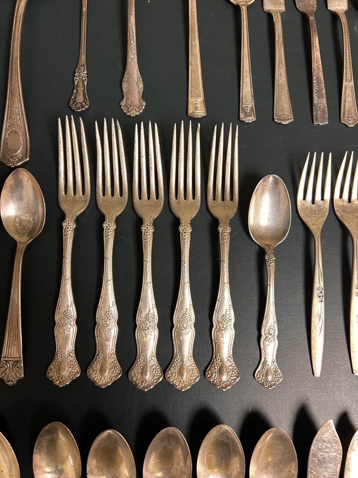 50-piece Vintage Craft Silver Plate Flatware Mixed Lot 6