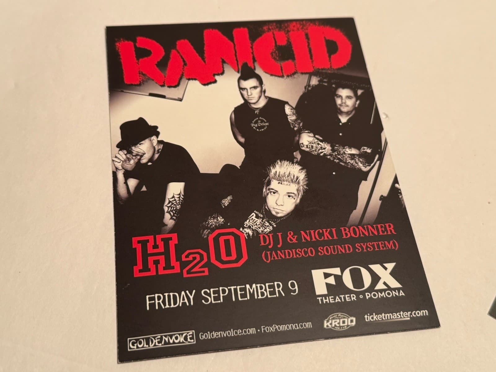 RANCID Vans Warped Tour lot 2 2008 & 2011 US Promo postcards Hollywood LA 3