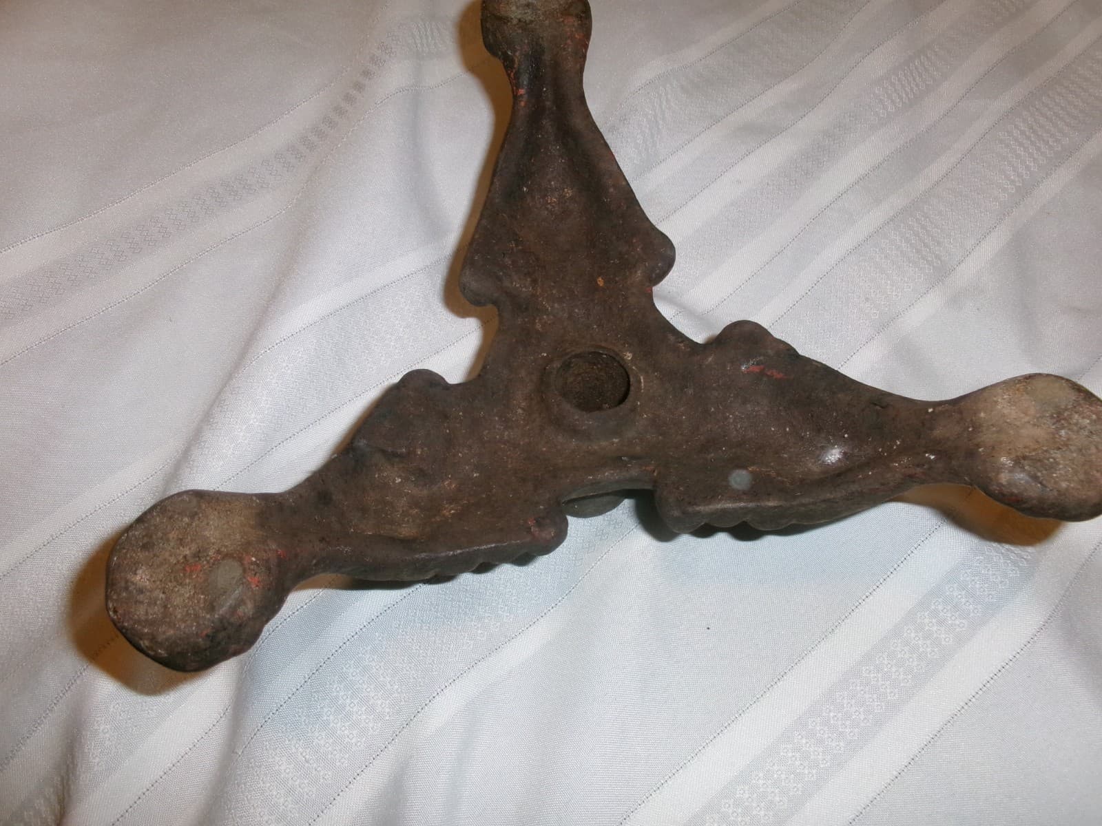 Antique/Vintage Cast Iron 3 Leg Claw Foot Ornate Flagpole Stand Holder Base L@@K 5