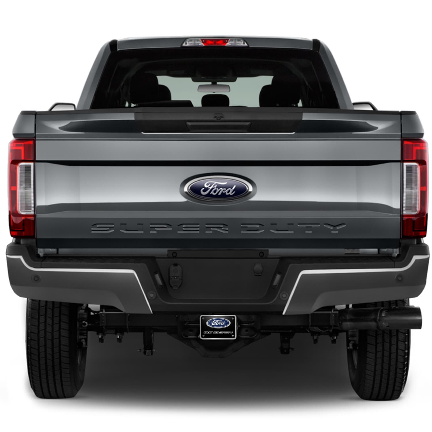 Ford Super-Duty 3D Logo Black Thick Solid Billet Aluminum 2 inch Tow Hitch Cover 3