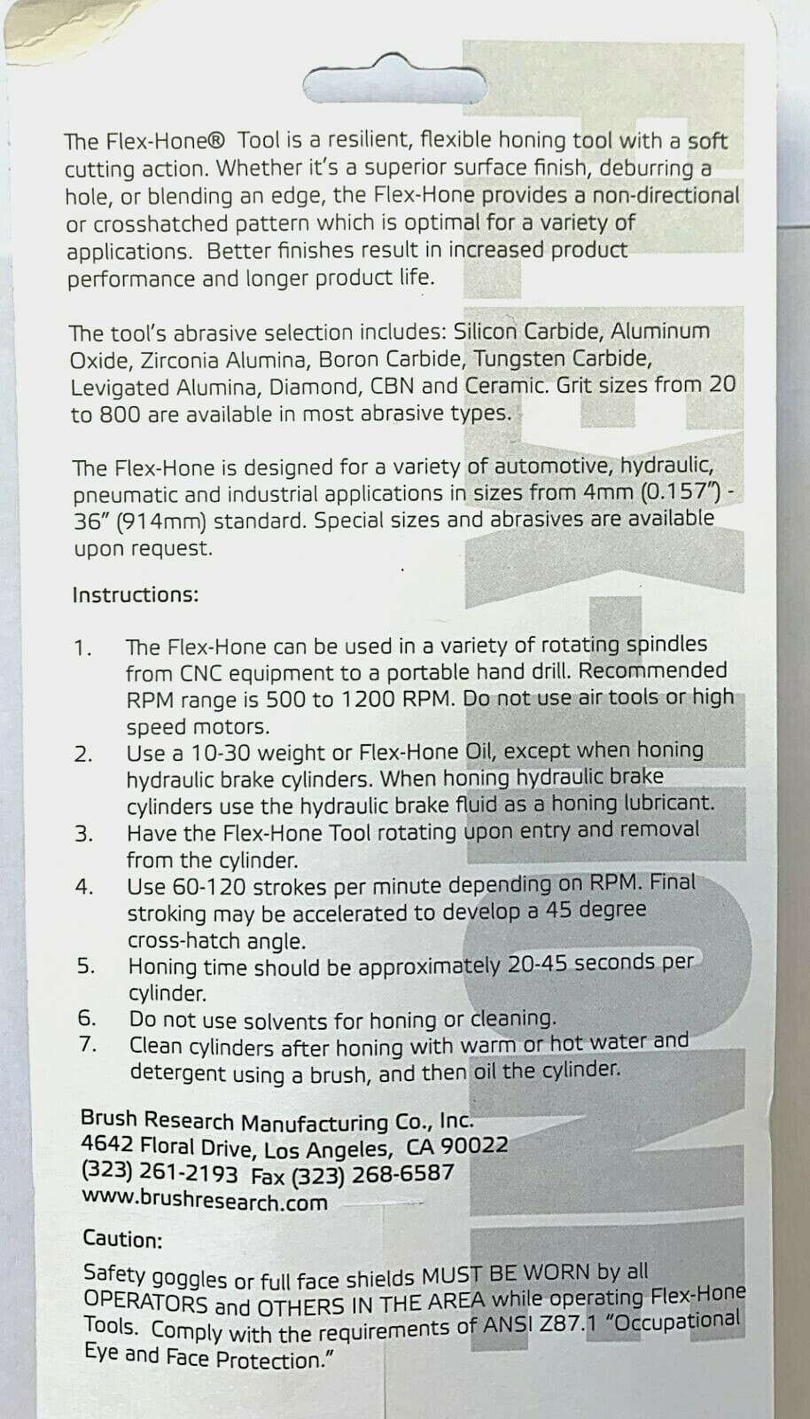 1-3/8"  320 GRIT SILICONE CARBIDE  FLEX HONE  BRUSH RESEARCH (35MM) BC13832 NEW 5