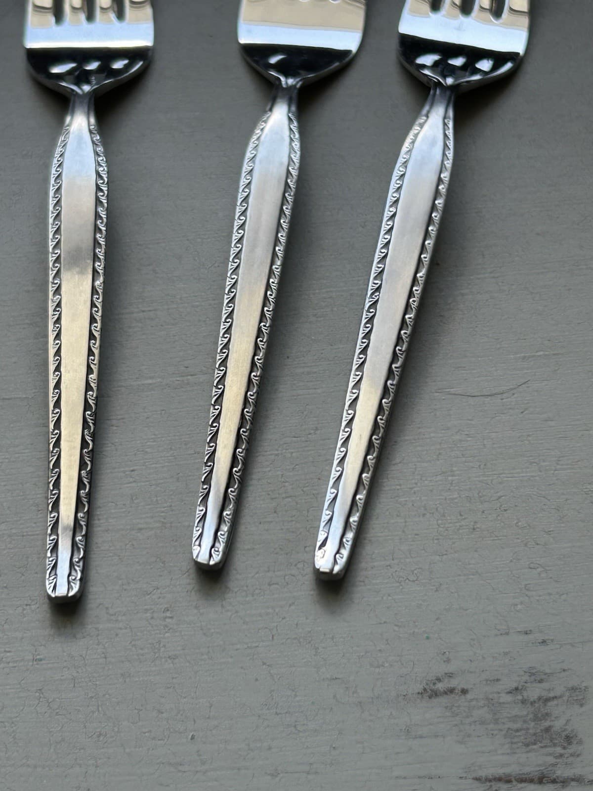 VTG Granada Rose Stainless Steel Lot of 12 Japan MCM Flatware Silverware NEW 2