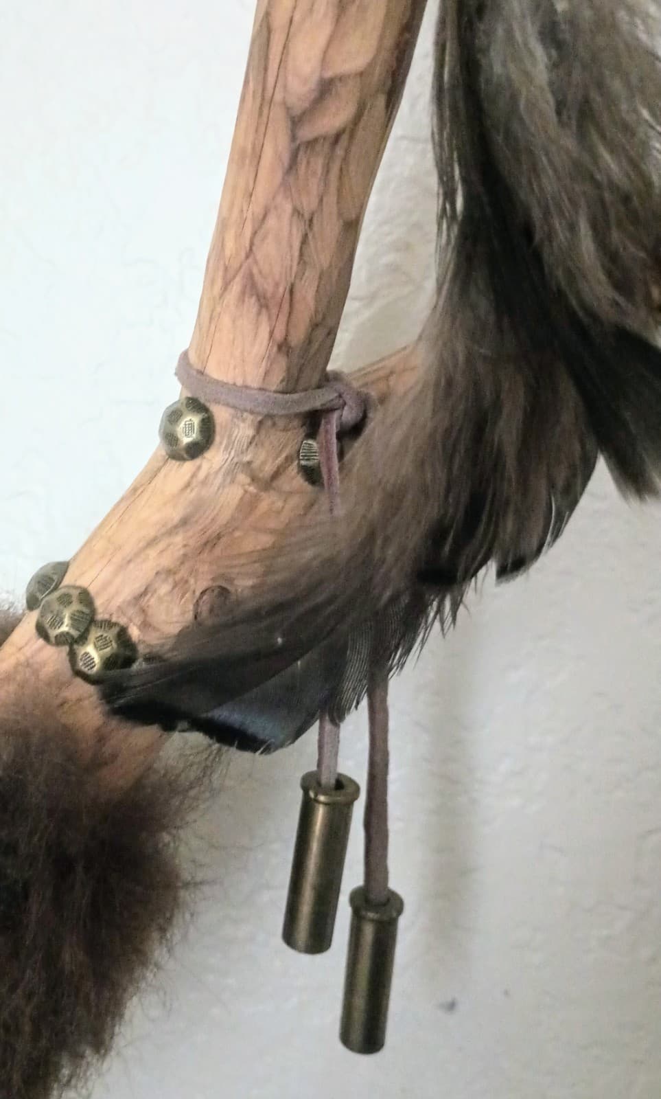 Vintage Apache Deer Antler Talking Stick Original Native American Signed 6