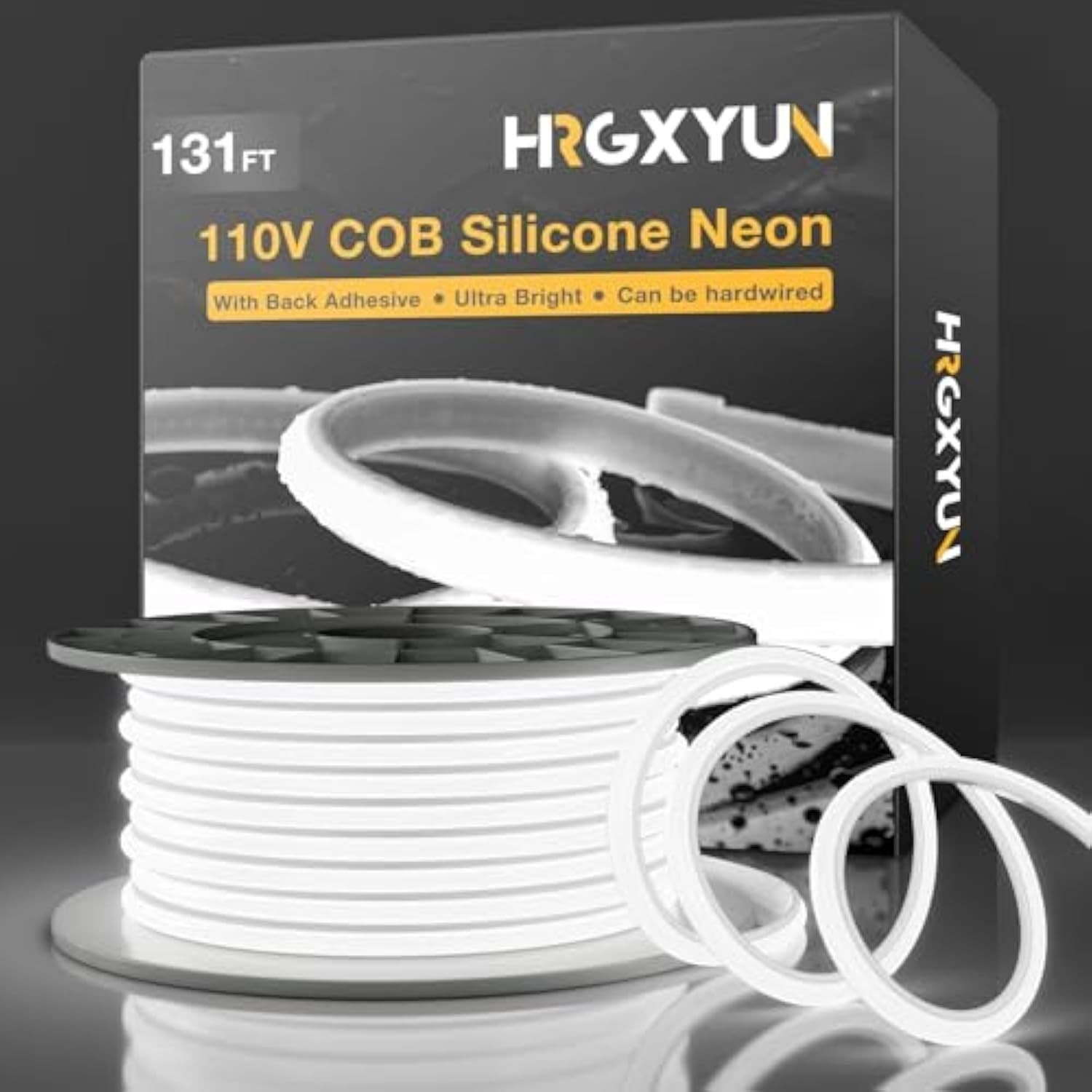 COB LED Strip Lights 110V - 40m/131ft Waterproof Silicone Rope Light w