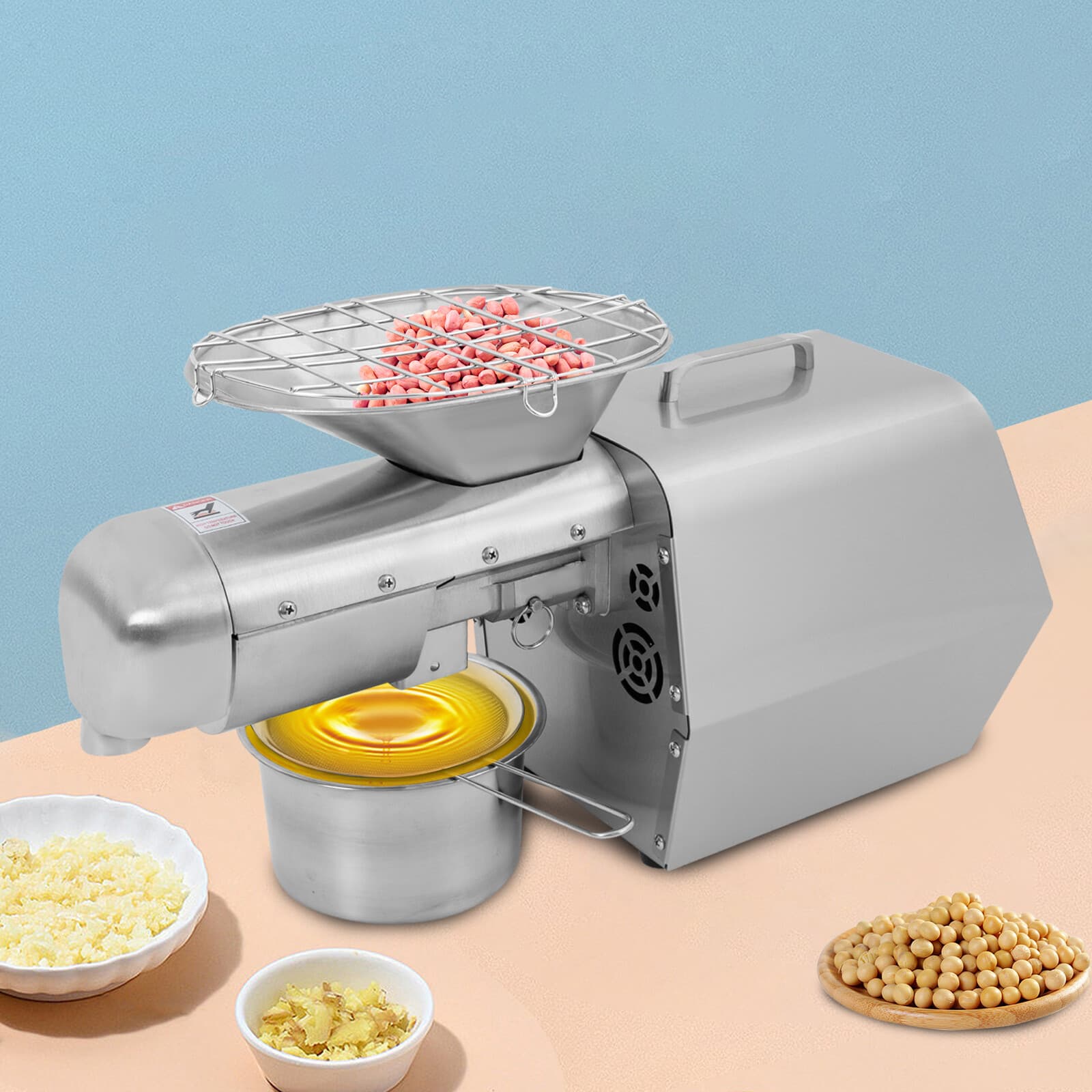 Oil Press Machine Seed Oil Extractor Stainless Steel Cold &Hot Oil Press Machine 2