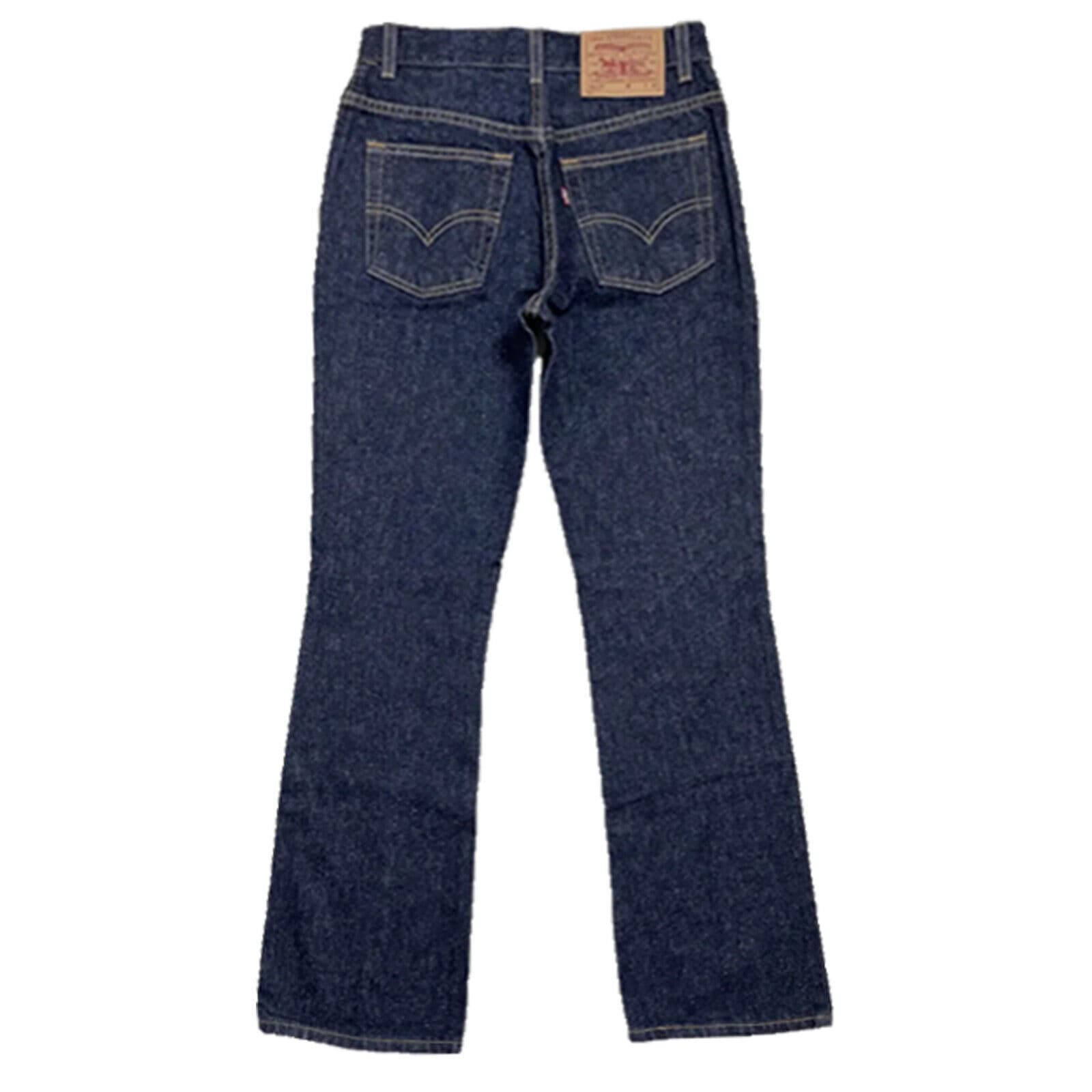 Levis 517 Boot Cut Retro Vintage Style Denim Blue Jeans Slim Fit JR Girls Womens 6