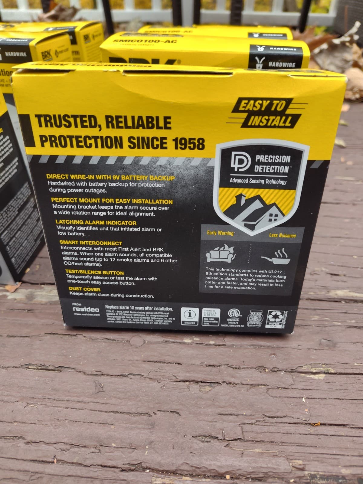 6 Pack - First Alert BRK SMICO100-AC  Smoke & Carbon Monoxide Alarms 4