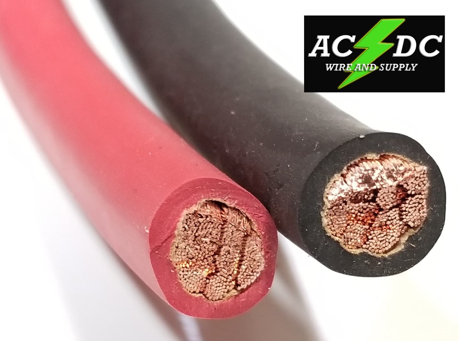 2 AWG Gauge Copper Battery Cable Power Wire Cars, Trucks, RV, Solar, w/ BOOTS 2