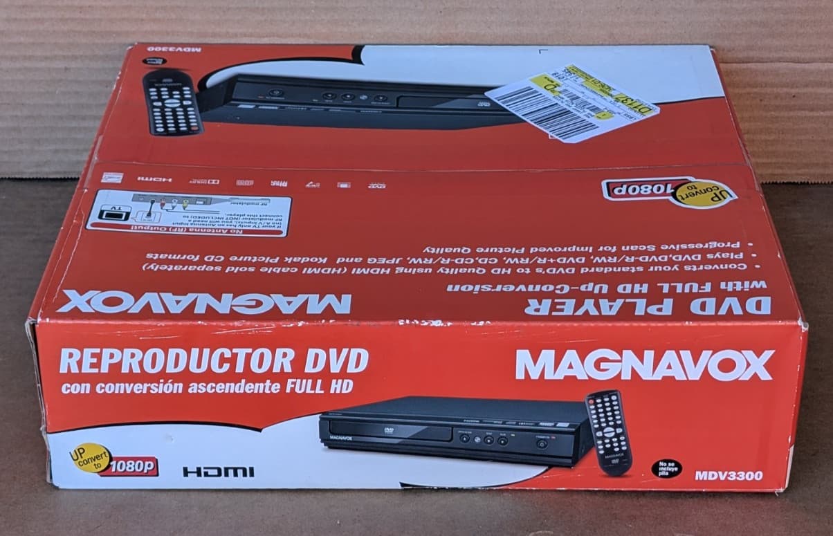 MAGNAVOX MDV3300 DVD PLAYER REPRODUCTOR FULL HD UP-CONVERSION HDMI - NEW, SEALED 6