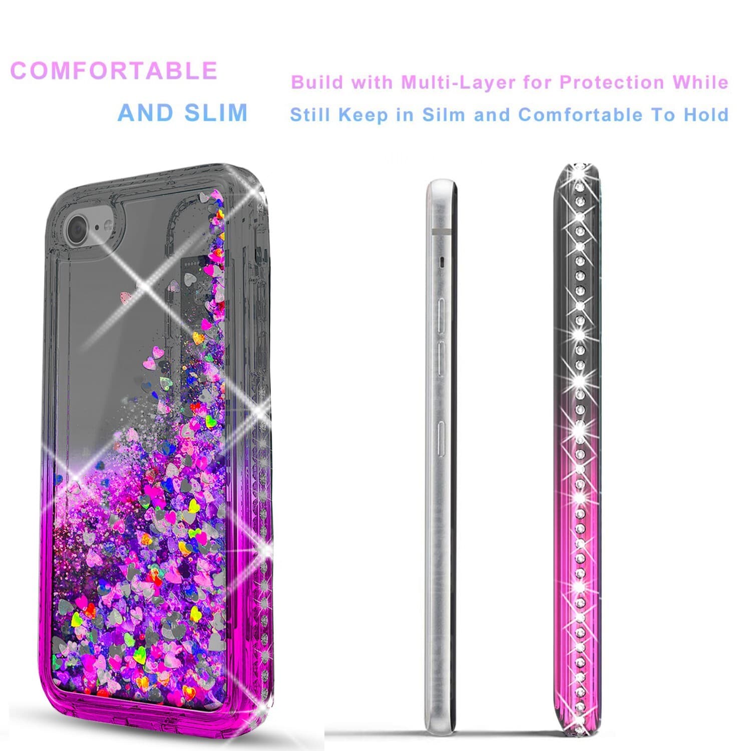 For iPod Touch 5th 6th 7th Gen Case, Case Cover + Tempered Glass Protector 5