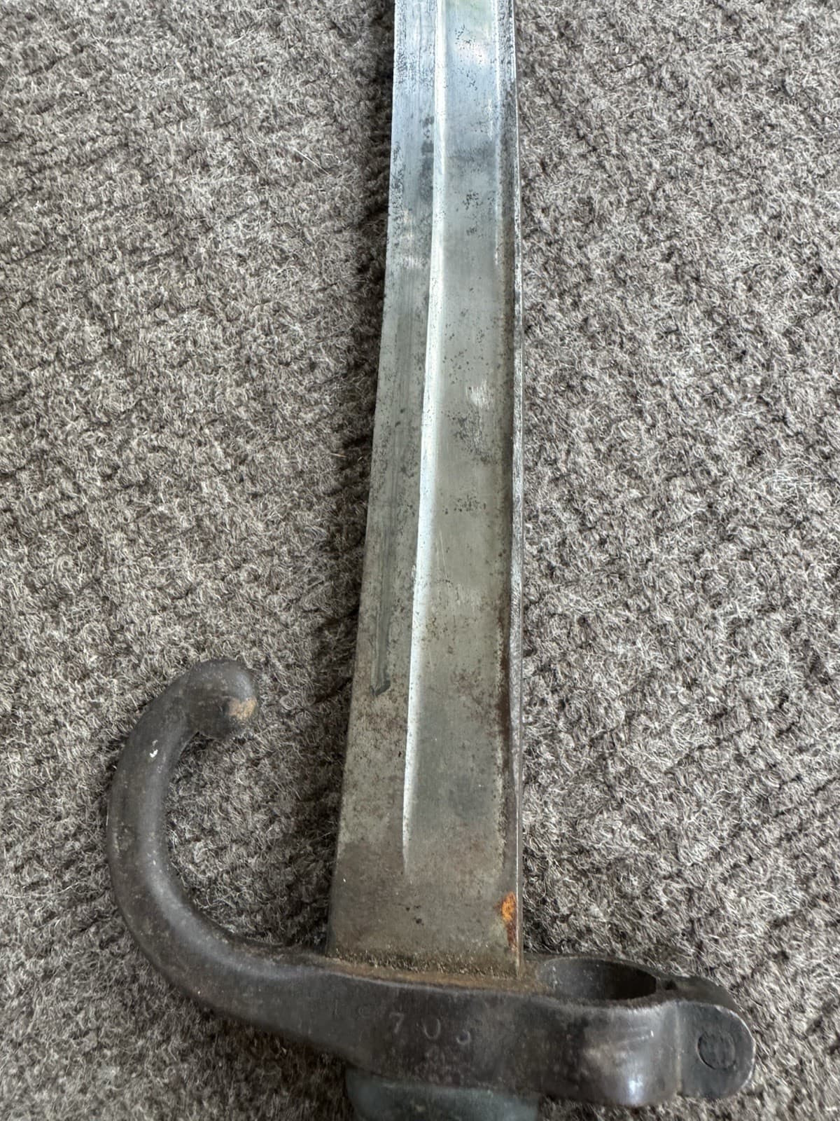 WWI Era Model 1866 French Chassepot Bayonet w/ Scabbard 6