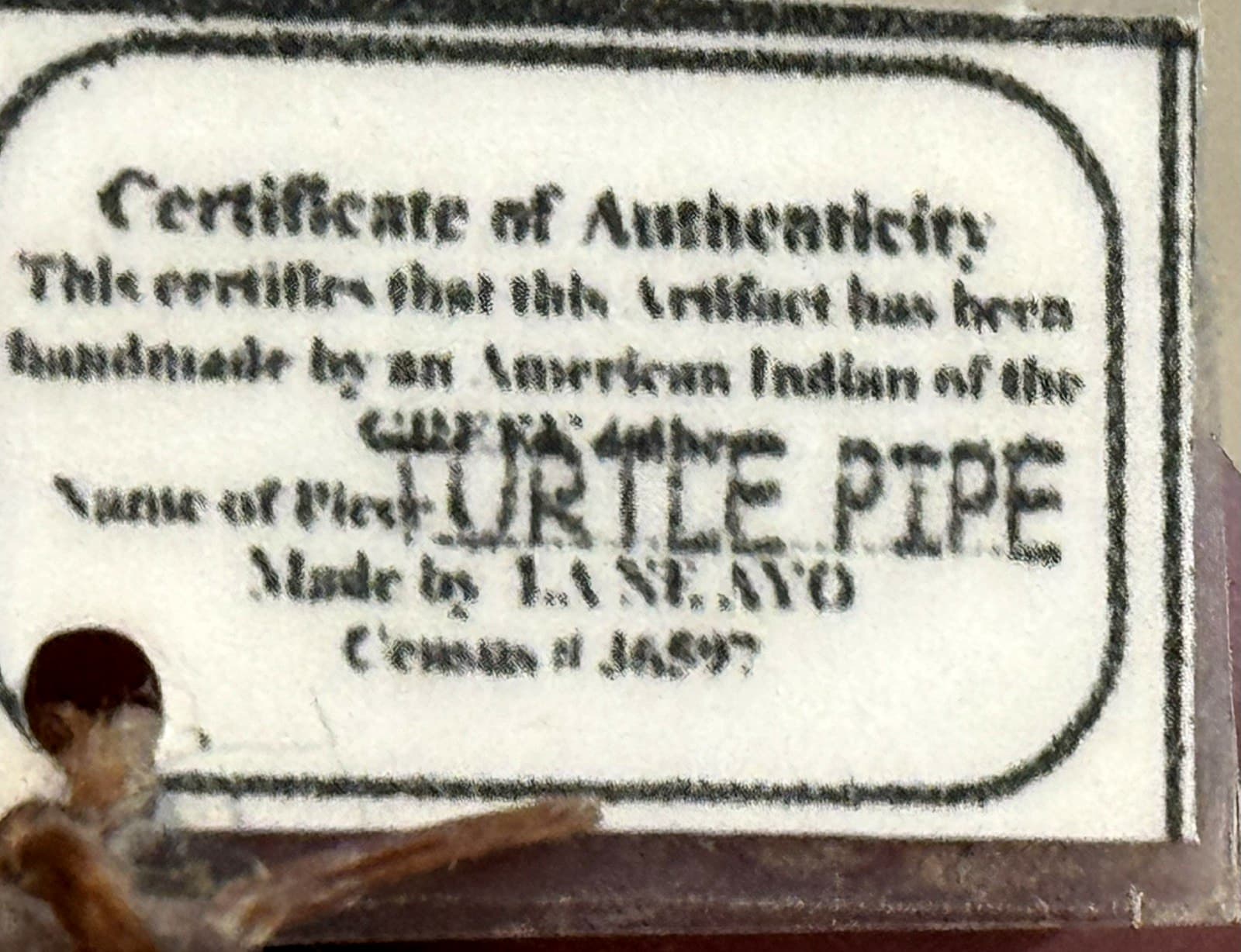 Vtg Rare HTF Native American Handmade Authentic 12" Carved Antler Turtle Pipe 5