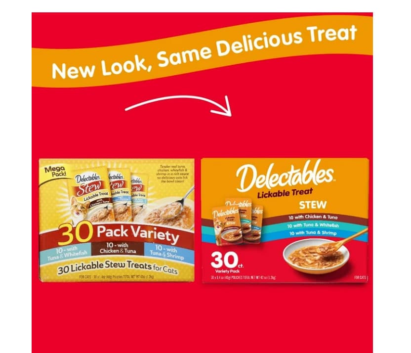 (2 pack) Hartz Delectables Stew Lickable Wet Cat Treats Variety Pack, 30 Count 4