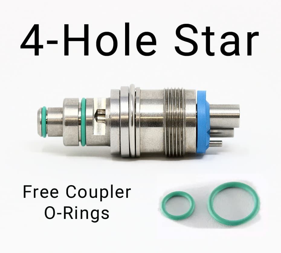 Star 430 4 Hole Non Fiber Optic Low/High Speed Dental Swivel Coupler USA Stock