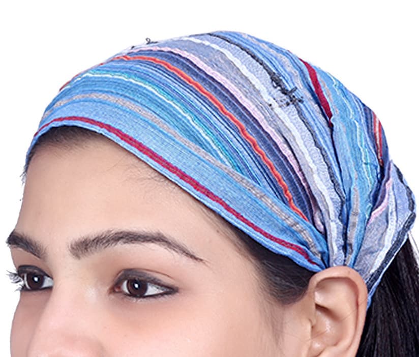 US STOCK 10 Pieces Women Cotton Headband Striped Wide Hairband Lot Bandana Yoga 4