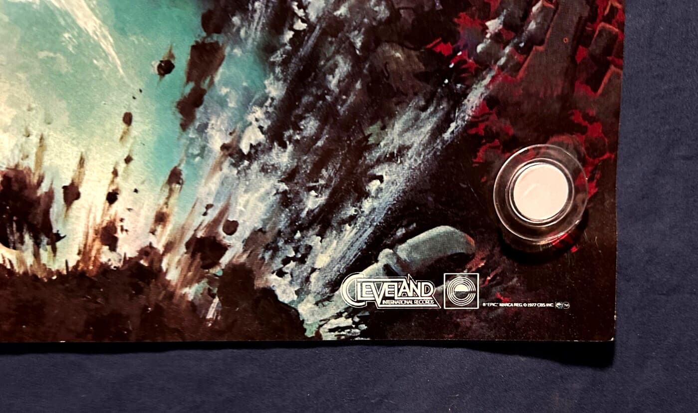 🔥 super rare MEAT LOAF "Bat Out Of Hell" Record Store PROMO POSTER 28x28 VG+/EX 4