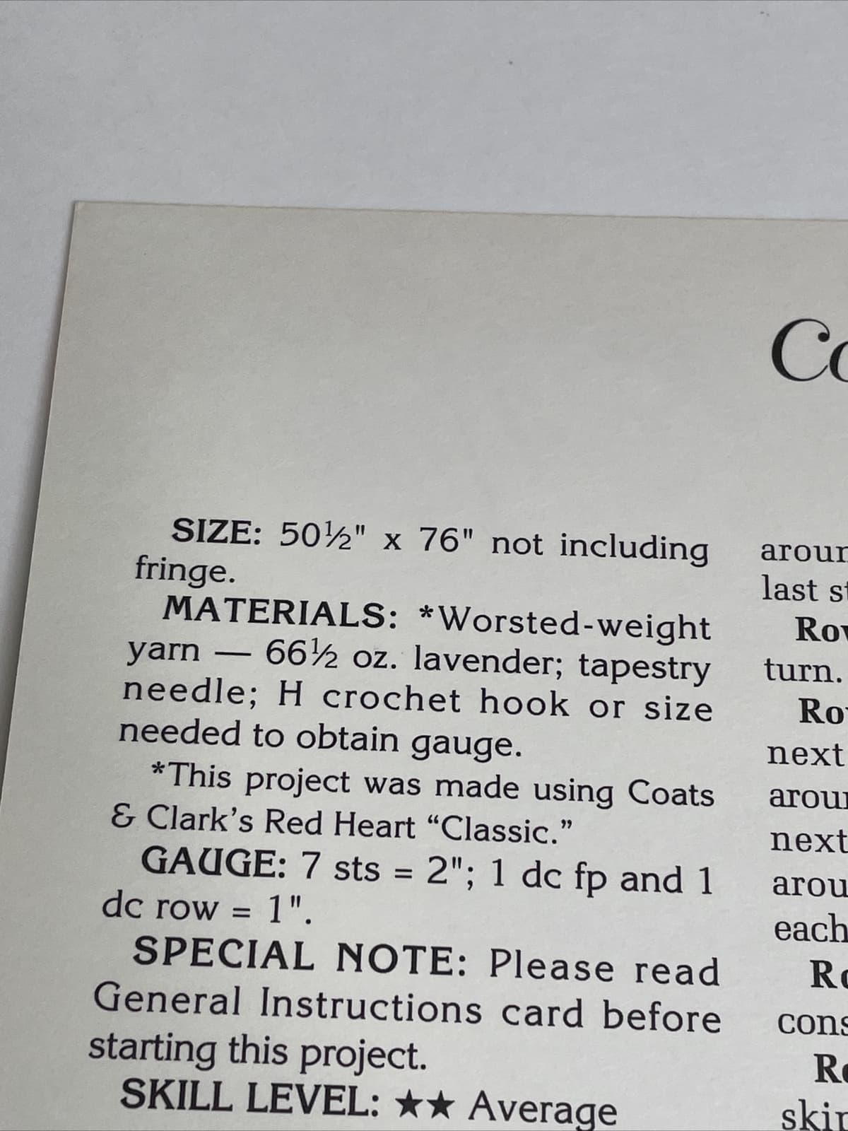 Cozy Comfort Afghan Aran Heirlooms Crochet Pattern Needlecraft Shop 4