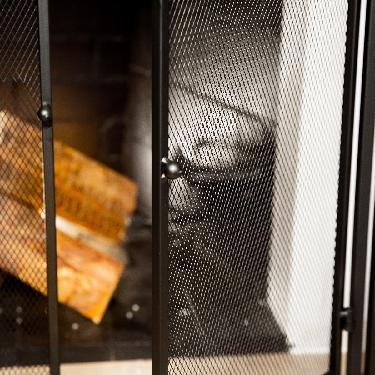 Barton 3-Panel Fireplace Screen Doors Guard With 4-Pieces Fireplace Tools Panels 6