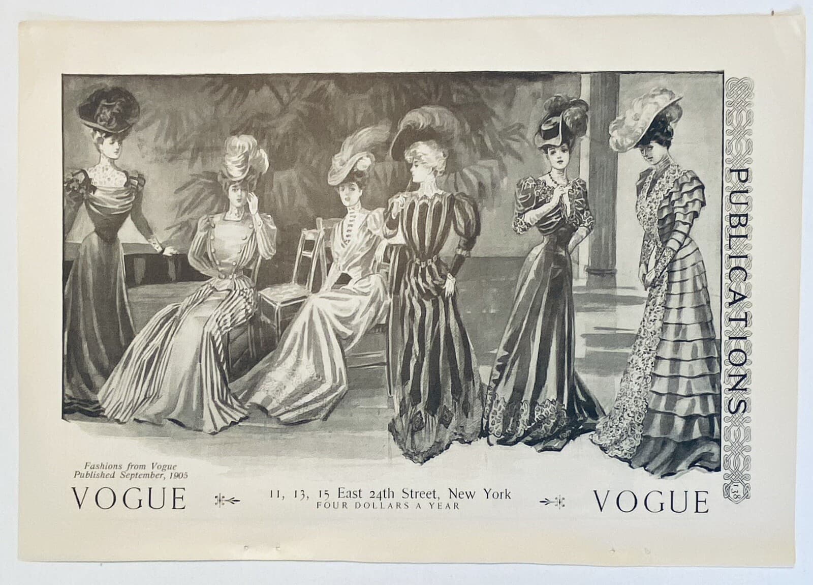 1905 Lot of 3 Vintage Printed Ad Women's Fashions Outfits Page 8x5" dresses LOOK 4