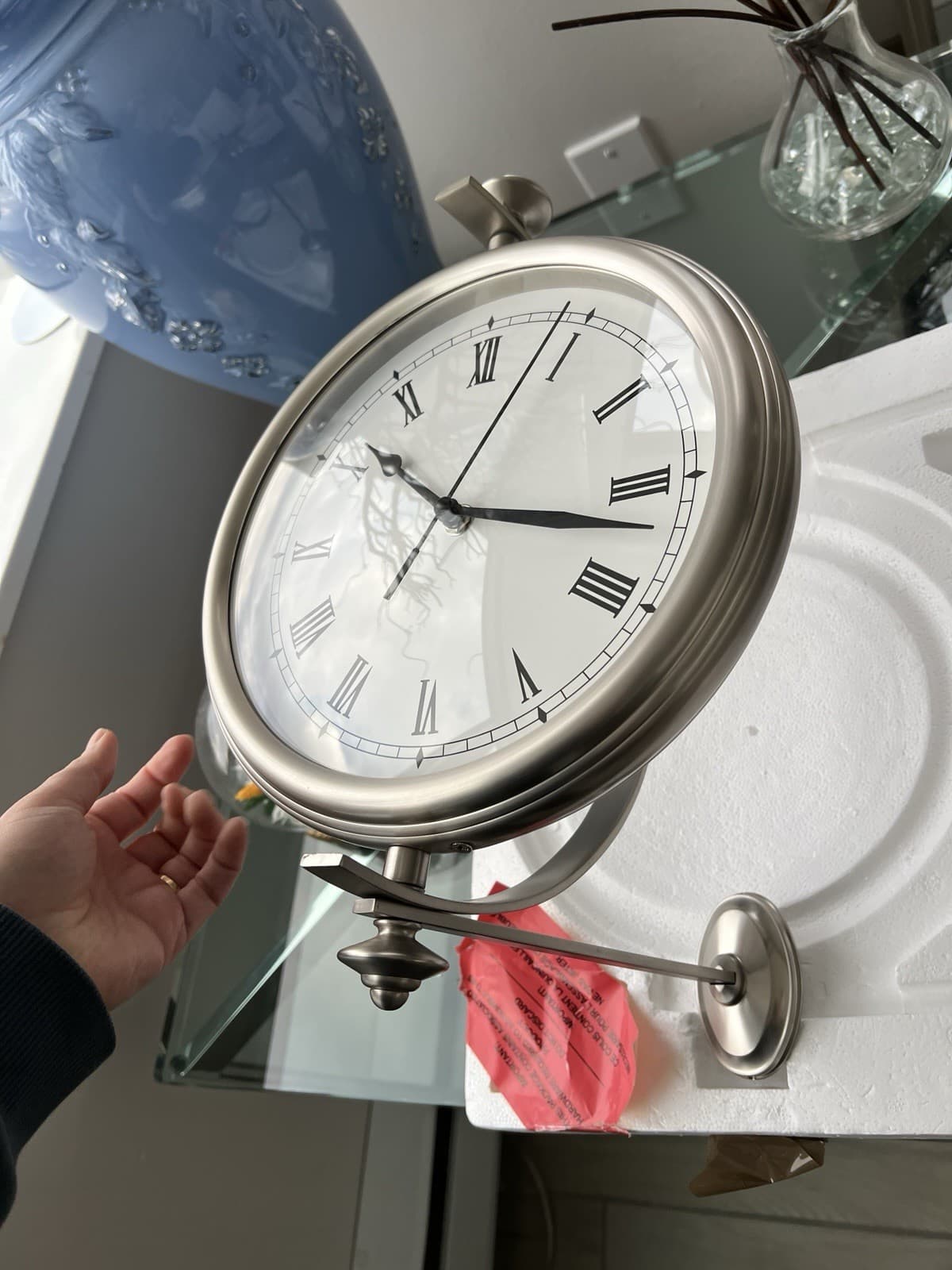 Brand New RARE Pottery Barn Train Station-Style Wall Clock 2