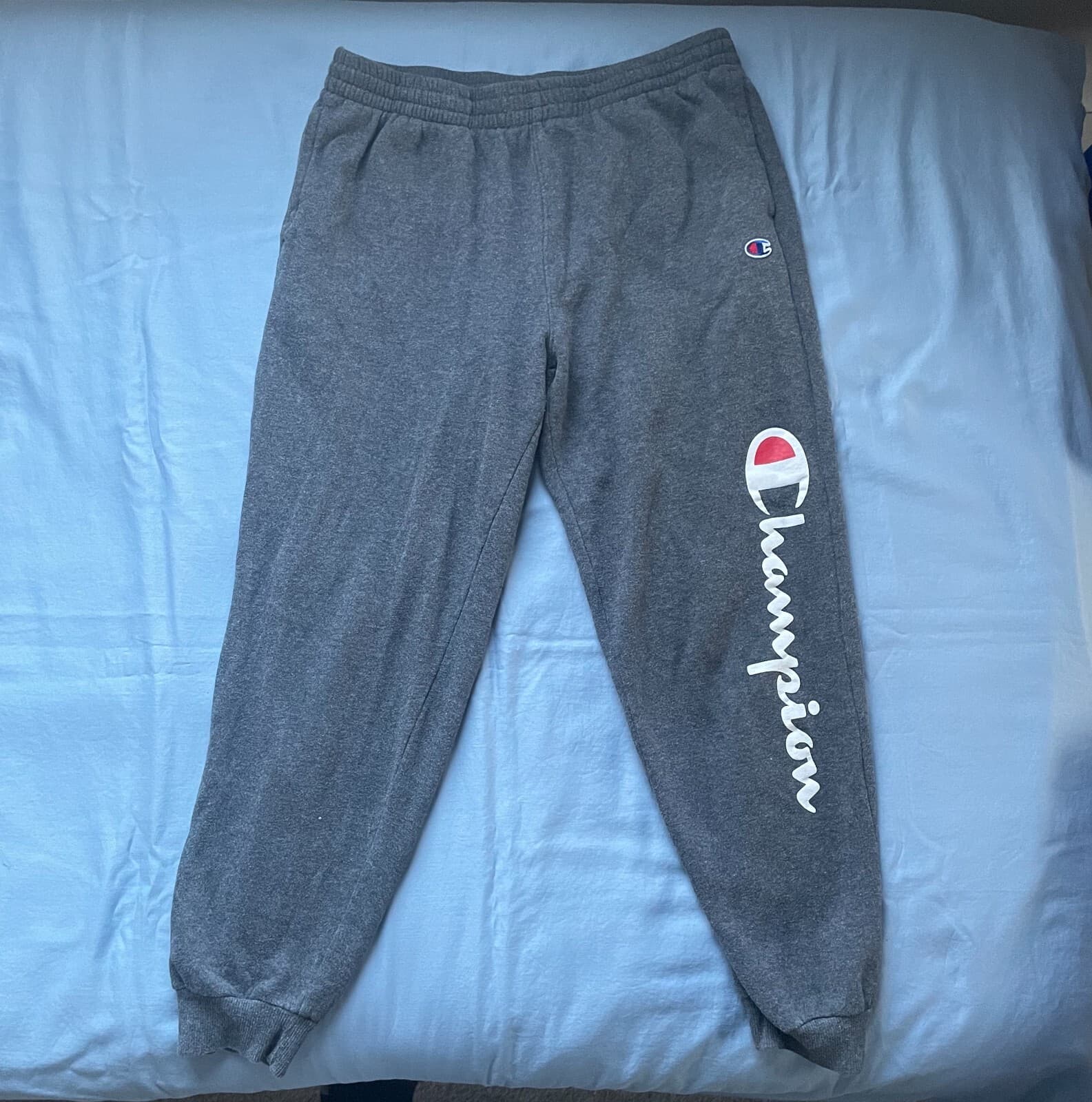 Champion Gray Jogger Sweatpants w/ White Logo Youth Boys Size XL