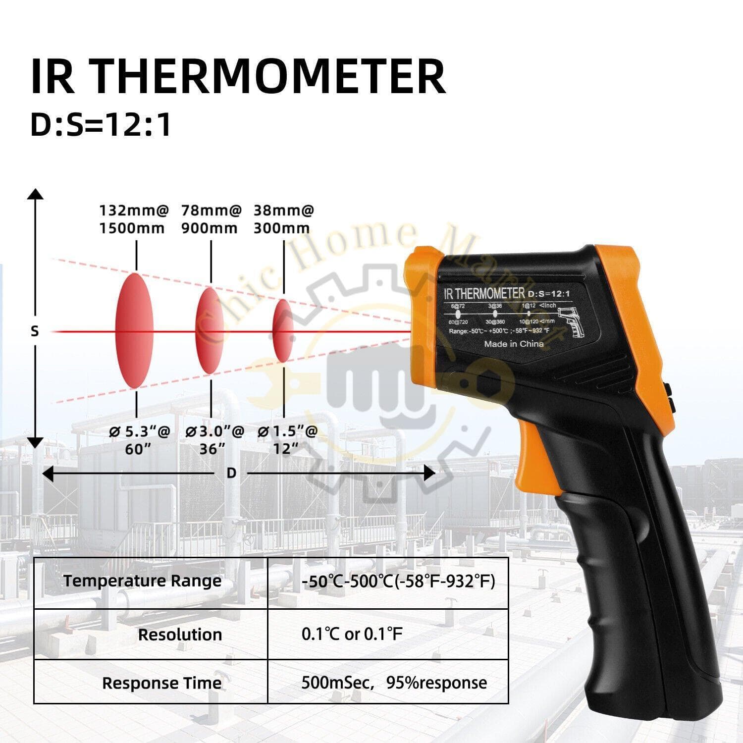 Digital Infrared Thermometer Temperature Gun Laser IR Cooking -50°C-550°C 3