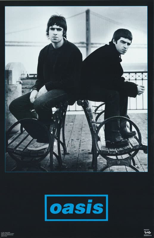 POSTER : MUSIC :  OASIS  - BLACK & BLUE -  FREE SHIPPING !    #6505